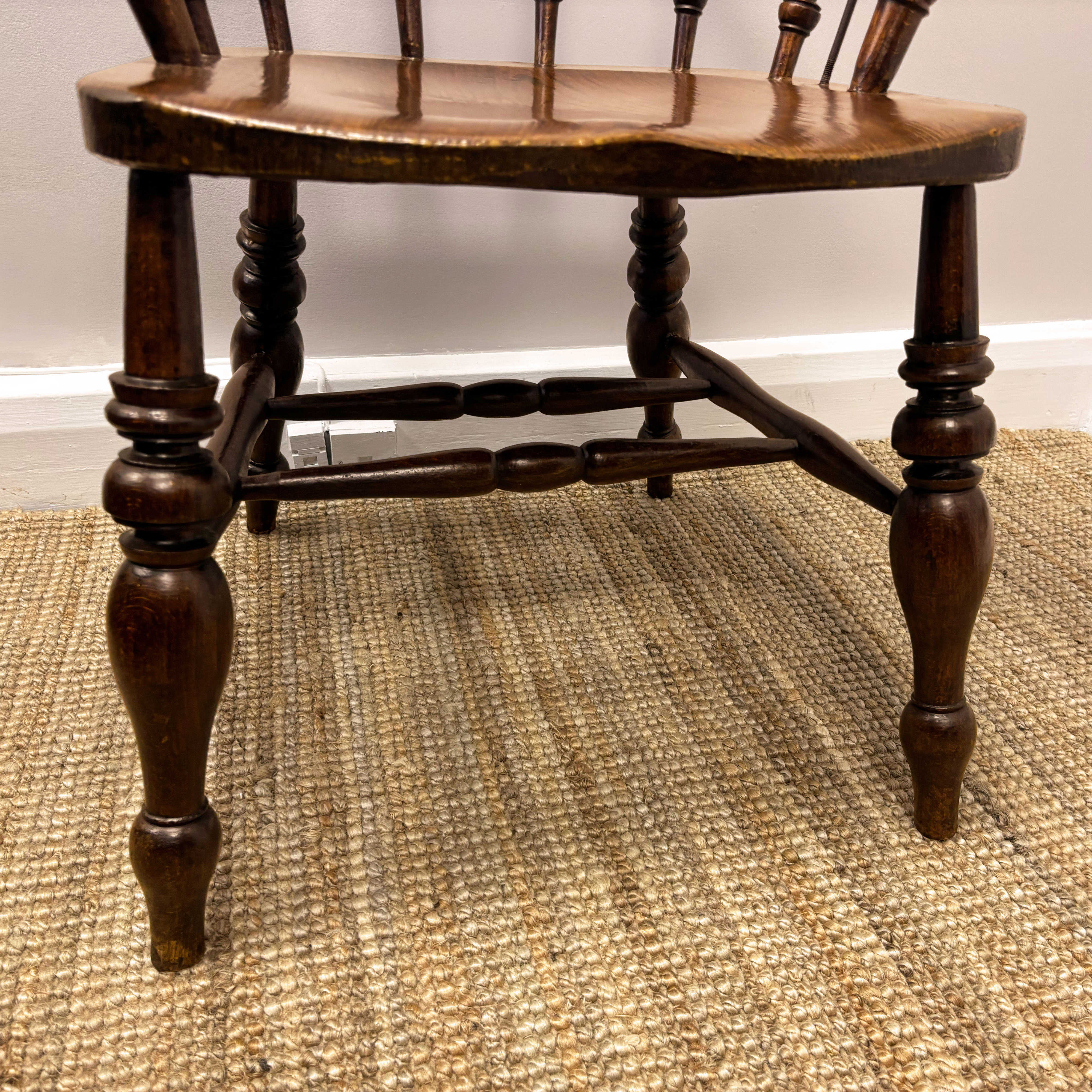 19th Century Ash and Elm Captain’s Armchair