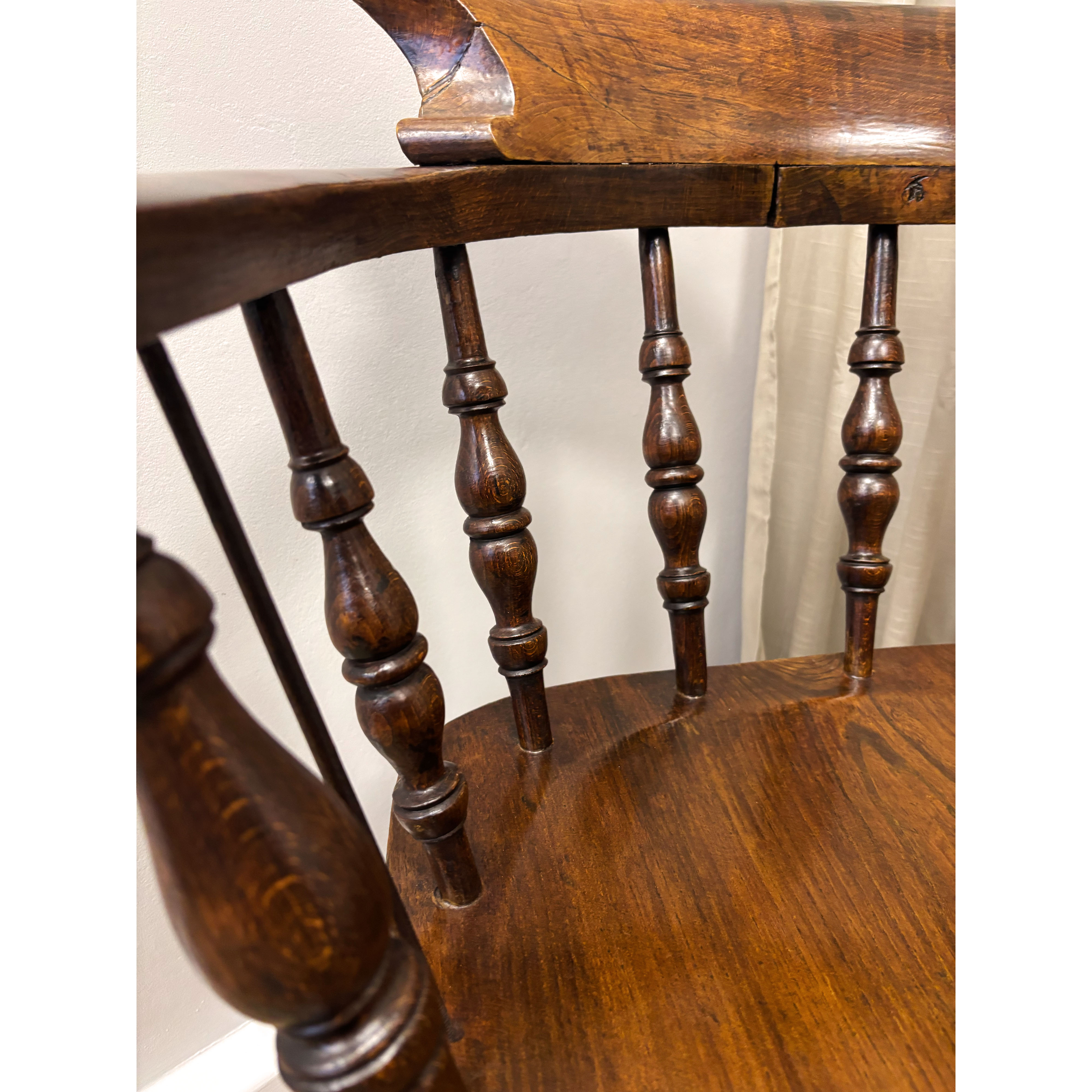 19th Century Ash and Elm Captain’s Armchair